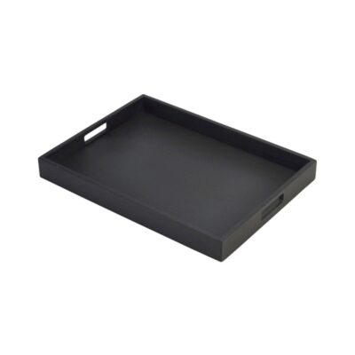 Solid Black Butler Tray 44x32x4.5cm
