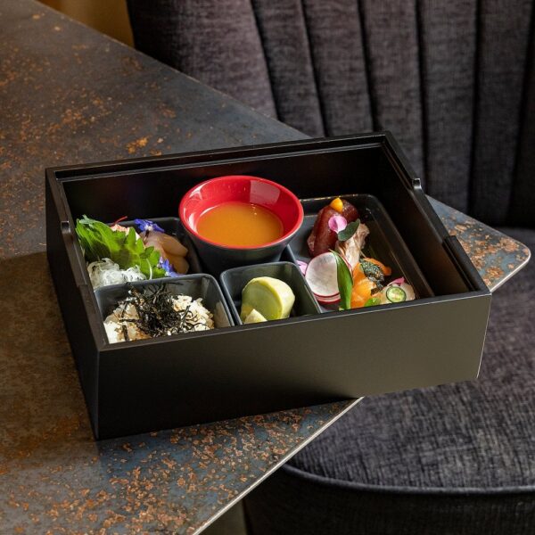 Square Bento Box 20x20cm - Black