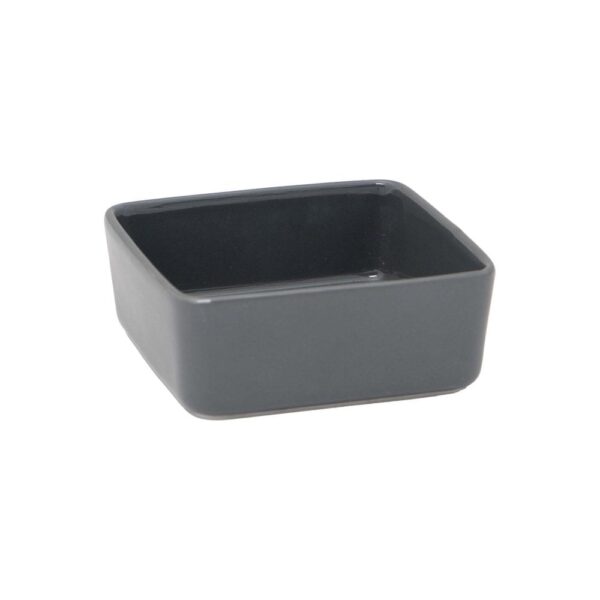 Square Bento Plate 9x9x3.5cm(h) - Grey
