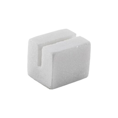 White Marble Cube Sign Holder 3x2.5cm