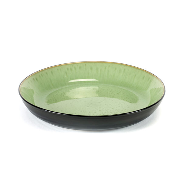 Pure Serving Plate M Green/Black 25cm