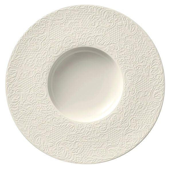 L'Couture Shallow Bowl 30cm - Ivory