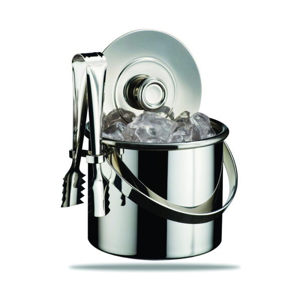 Insulated Ice Bucket w/Handle & Tongs