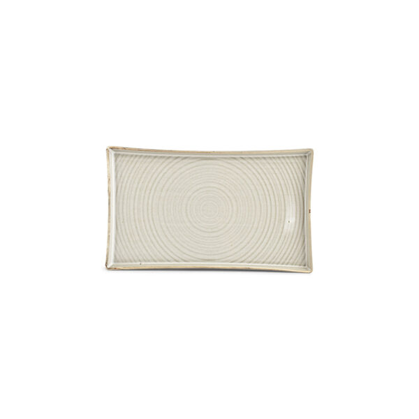 Rect. Plate 22x12cm - Grey Line