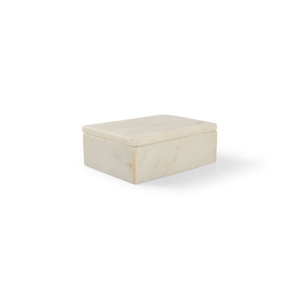 Pura Serving Box 15x10x5cm(h) - Marble White