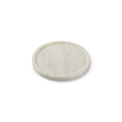 *DISCON* Pura Butter Dish 12.5x1cm(h) - Marble White