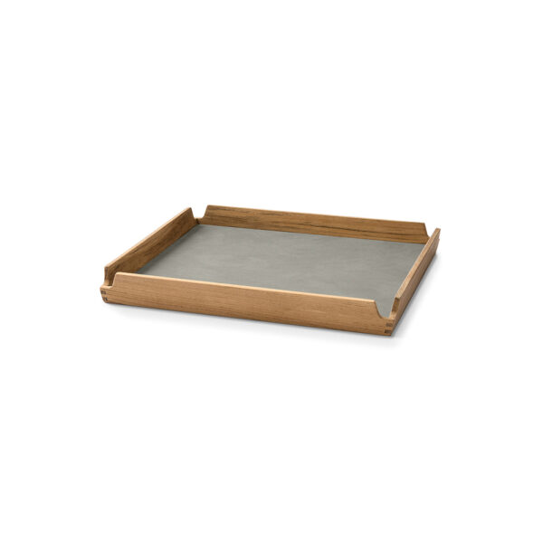 Teak Tray Airy 30x30x3.5cm(h) - Nupo Light Grey