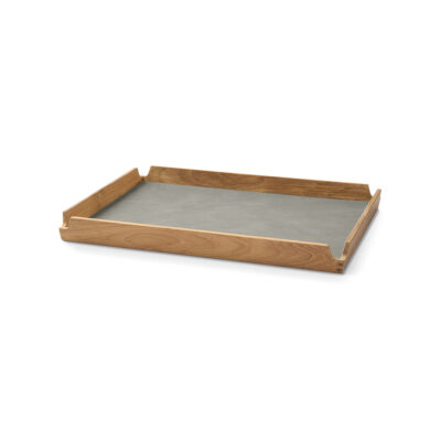 Teak Tray Airy 36.6x28.6x3.5cm(h) - Nupo Light Grey