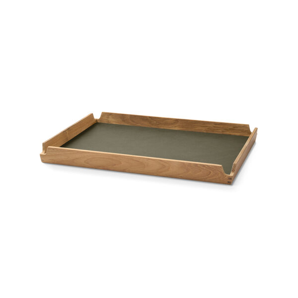 Teak Tray Airy 36.6x28.6x3.5cm(h) - Nupo Army Green