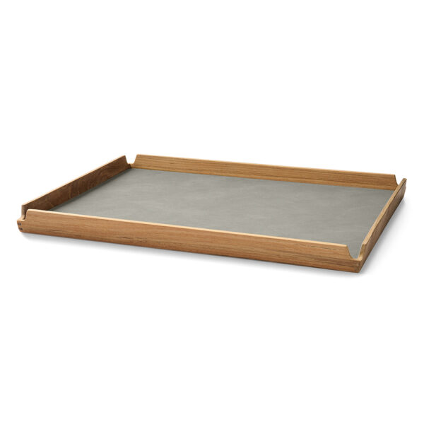 Teak Tray Airy 47x37x3.5cm(h) - Nupo Light Grey