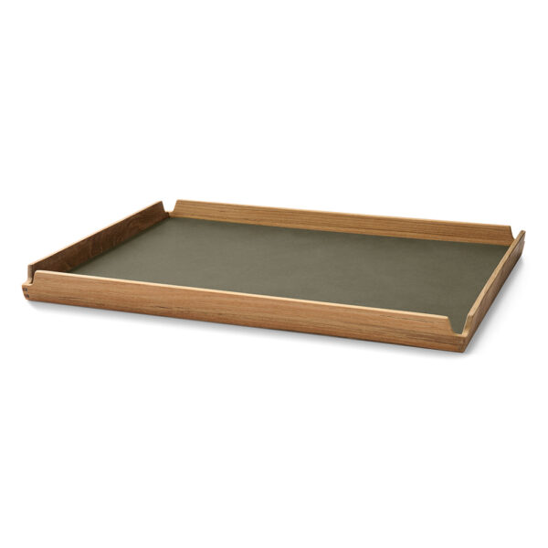 Teak Tray Airy 47x37x3.5cm(h) - Nupo Army Green