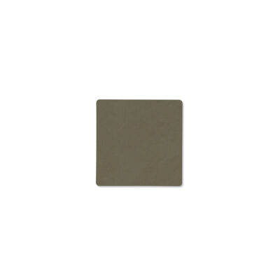 Square Glass Mat 10x10cm - Army Green