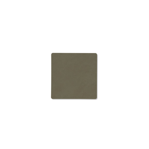 Square Glass Mat 10x10cm - Army Green