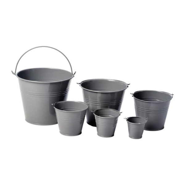 Grey Bucket 12.5cm(h)