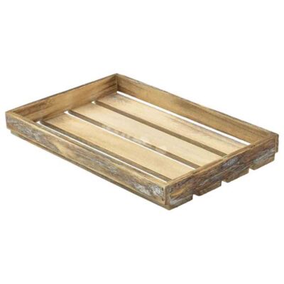 Wooden Crate - Dark Rustic 35x23x4cm