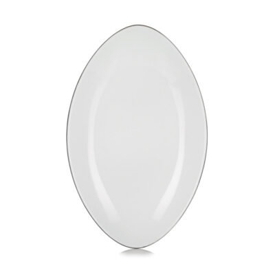 Exuinoxe Oval Plate 35cm - White Cumulus