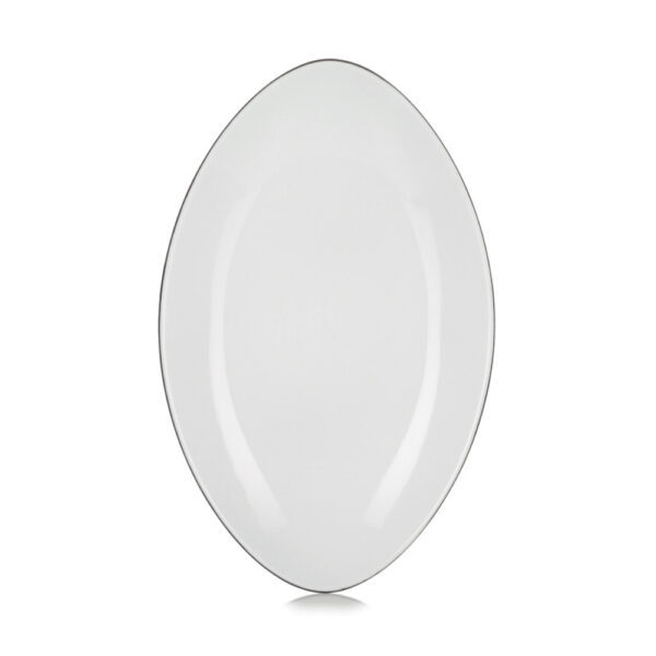 Exuinoxe Oval Plate 35cm - White Cumulus