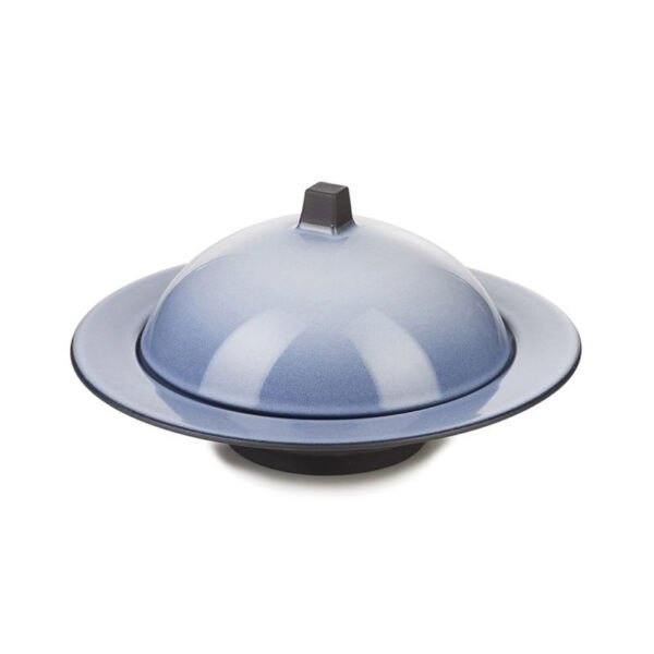 Equinoxe Deep Plate with Cloche 22cm-Blu