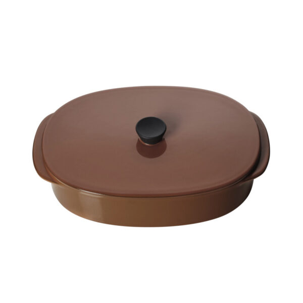 Caractere Rect Dish w/Lid 26x18cm - Cinnamon