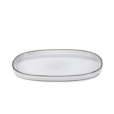 Caractere Oval Dish 46.5x28.7cm - White Cumulus
