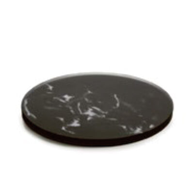 En Scene Round Tray 20cm - Nacryl Black Marble