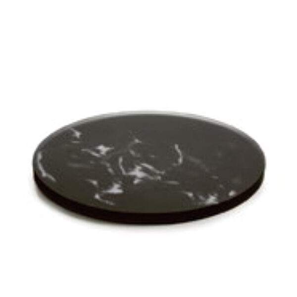 En Scene Round Tray 20cm - Nacryl Black Marble