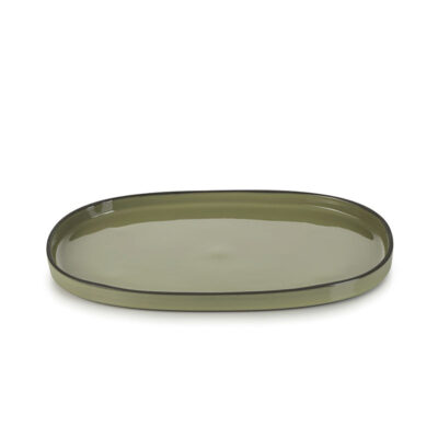 Caractere Oval Plate 35.5x21.8cm - Cardamom