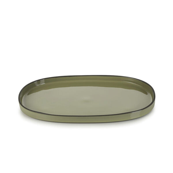 Caractere Oval Plate 35.5x21.8cm - Cardamom