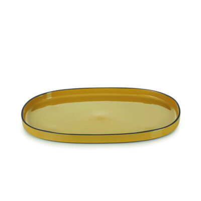 Caractere Oval Plate 35.5x21.8cm - Tumeric