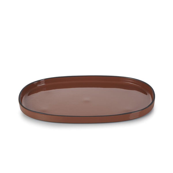 Caractere Oval Plate 35.5x21.8cm - Cinnamon