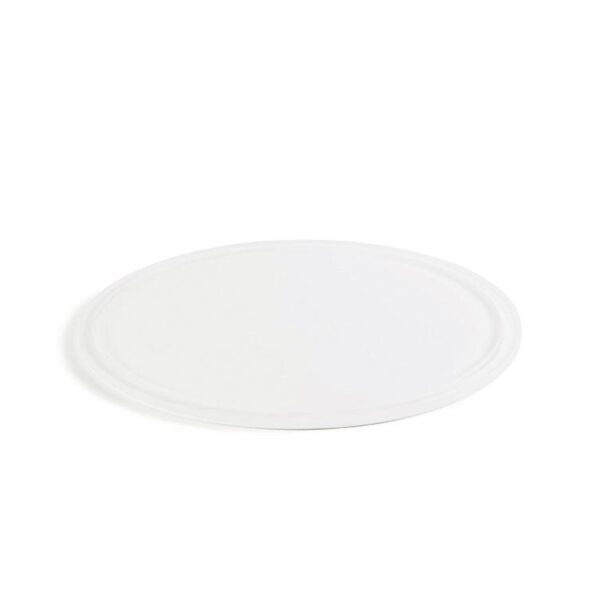 Round Tray w/groove 33cm - White Nacryl