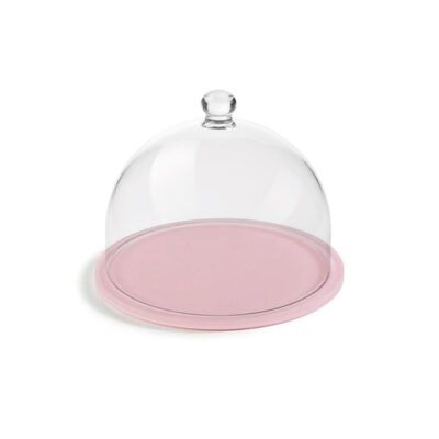 Round Tray W/Groove for Dome - Pink