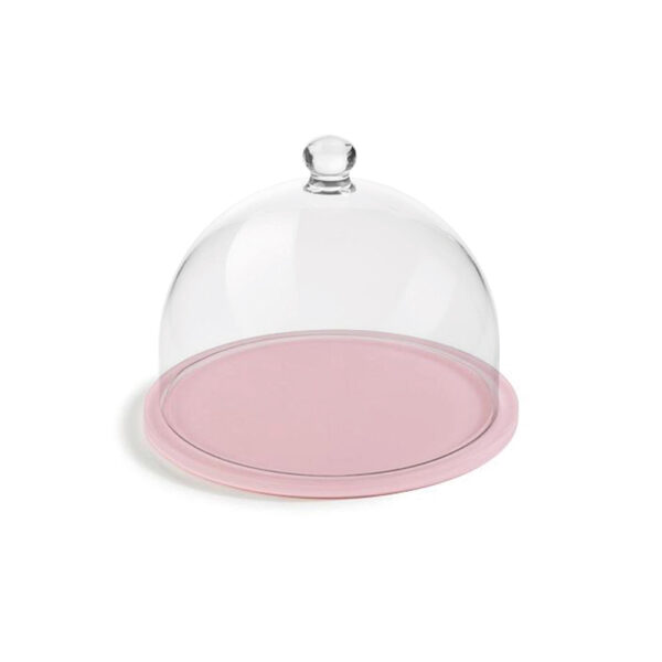 Round Tray W/Groove for Dome - Pink