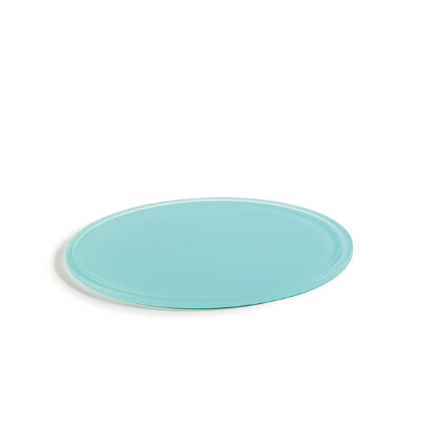 Round Tray with Groove - Lagoon 33cm