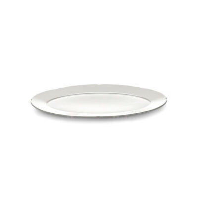 Oval Plate M White Silhouette 24.5x15cm
