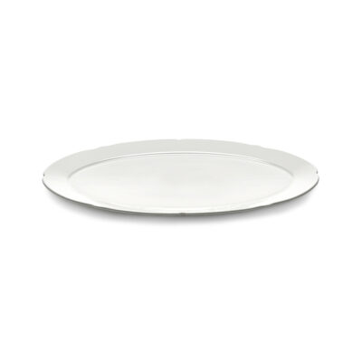 Oval Plate L White Silhouette 30x21cm