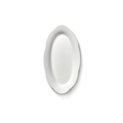 High Oval Plate S White Silhouette 18.5x10x2.2cm(h)
