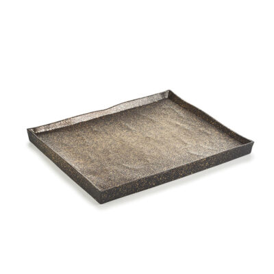 Solstice Rect Plate 21x17.5cm - Cosmos Gold