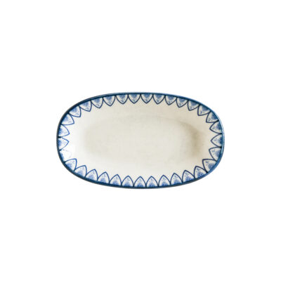 Esnaf Mid White Gourmet Oval Plate 15x8.5 m