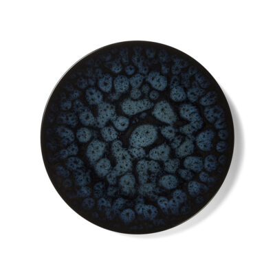 Seventies Dinner Plate 25cm - Black/Blue