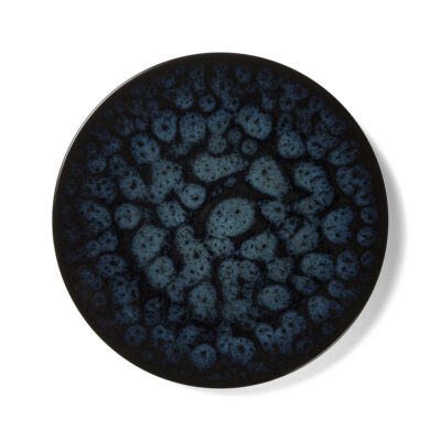 Seventies Charger Plate 30cm - Black/Blue