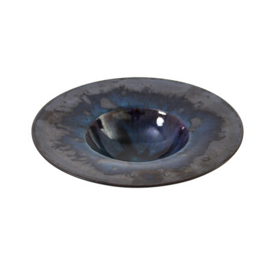 Seventies Soupillon Plate 23cm - Black/Blue