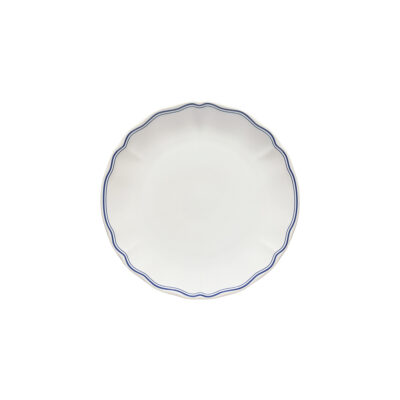 Vila Salad/Dessert Plate 21cm - White/Blue Filet