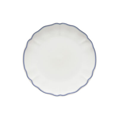 Vila Dinner Plate 27cm - White/Blue Filet