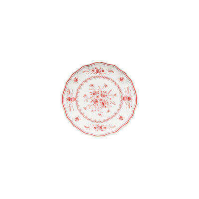 Vila Appetizer Plate 17cm- White/Red
