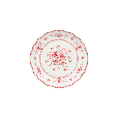 Vila Salad/Dessert Plate 21cm- White/Red