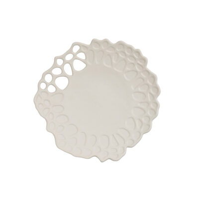 Organic Plate 23x23x3cm(h) - Matt White