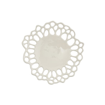 Ethereal Plate 22x22x3cm(h) - Gloss White