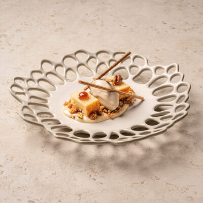 Ethereal Plate 22x22x3cm(h) - Matt White