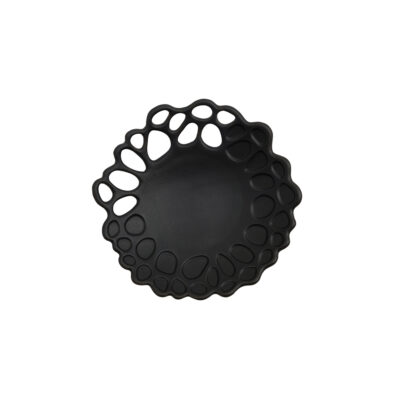 Organic Mini Plate 13x13x2cm(h) - Matt Black